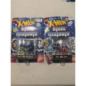 X-Men Steel Mutants Die-Cast Lot - Cyclops/Mr. Sinister & Cable/Stryfe - SEALED